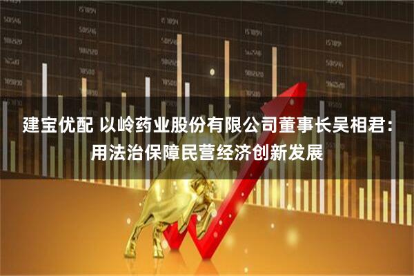 建宝优配 以岭药业股份有限公司董事长吴相君：用法治保障民营经济创新发展