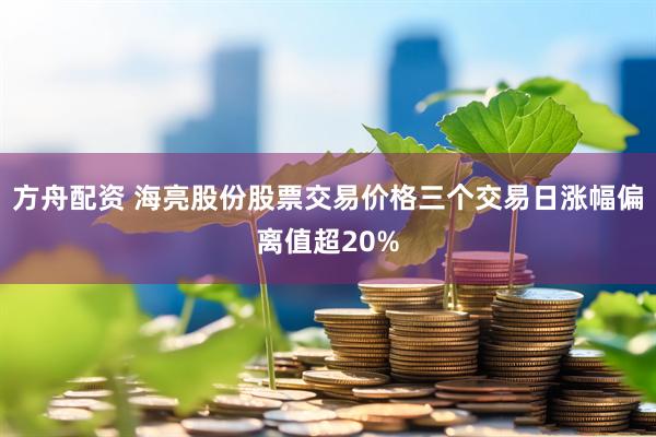 方舟配资 海亮股份股票交易价格三个交易日涨幅偏离值超20%